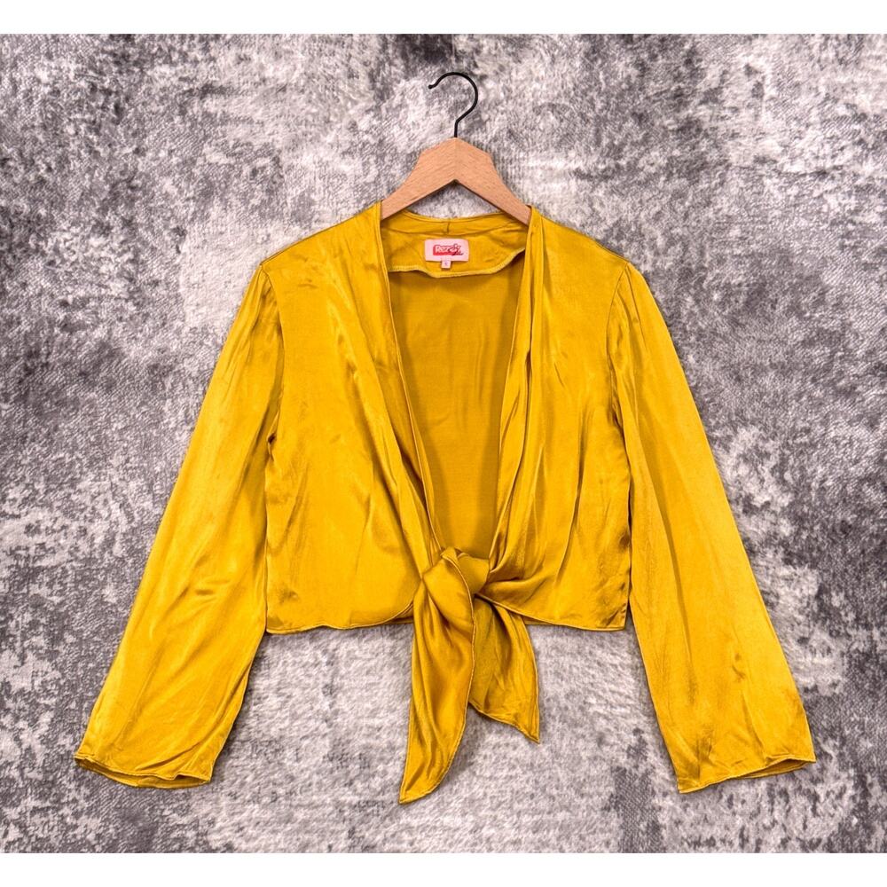 Rezek Studio Trippy Top Small Womens Turmeric Yellow
